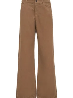 Pantaloni svasati Eglitta in cotone millerighe