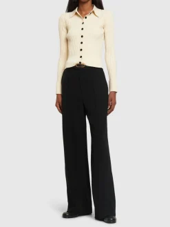 Pantaloni svasati vita media Weyes in crepe