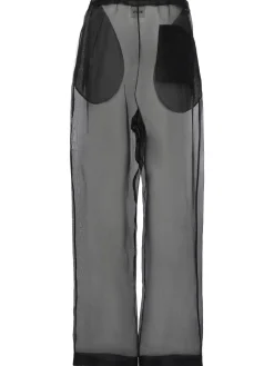 Pantaloni Trenton in organza di seta stretch