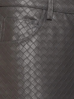 Pantaloni vita alta in techno con stampa