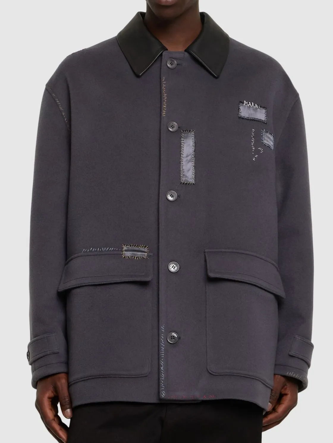 Parka in lana leggera relaxed fit
