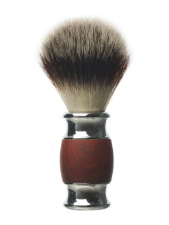 Pennello da barba in legno e acciaio