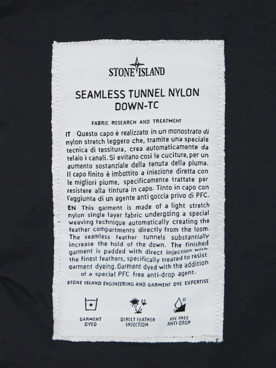 Piumino in nylon