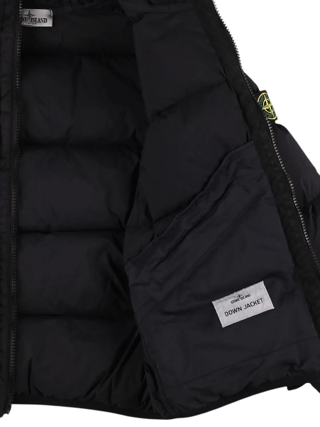 Piumino in nylon con cappuccio