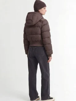 Piumino in nylon leggero con cappuccio