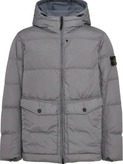 Piumino parka corto in nylon