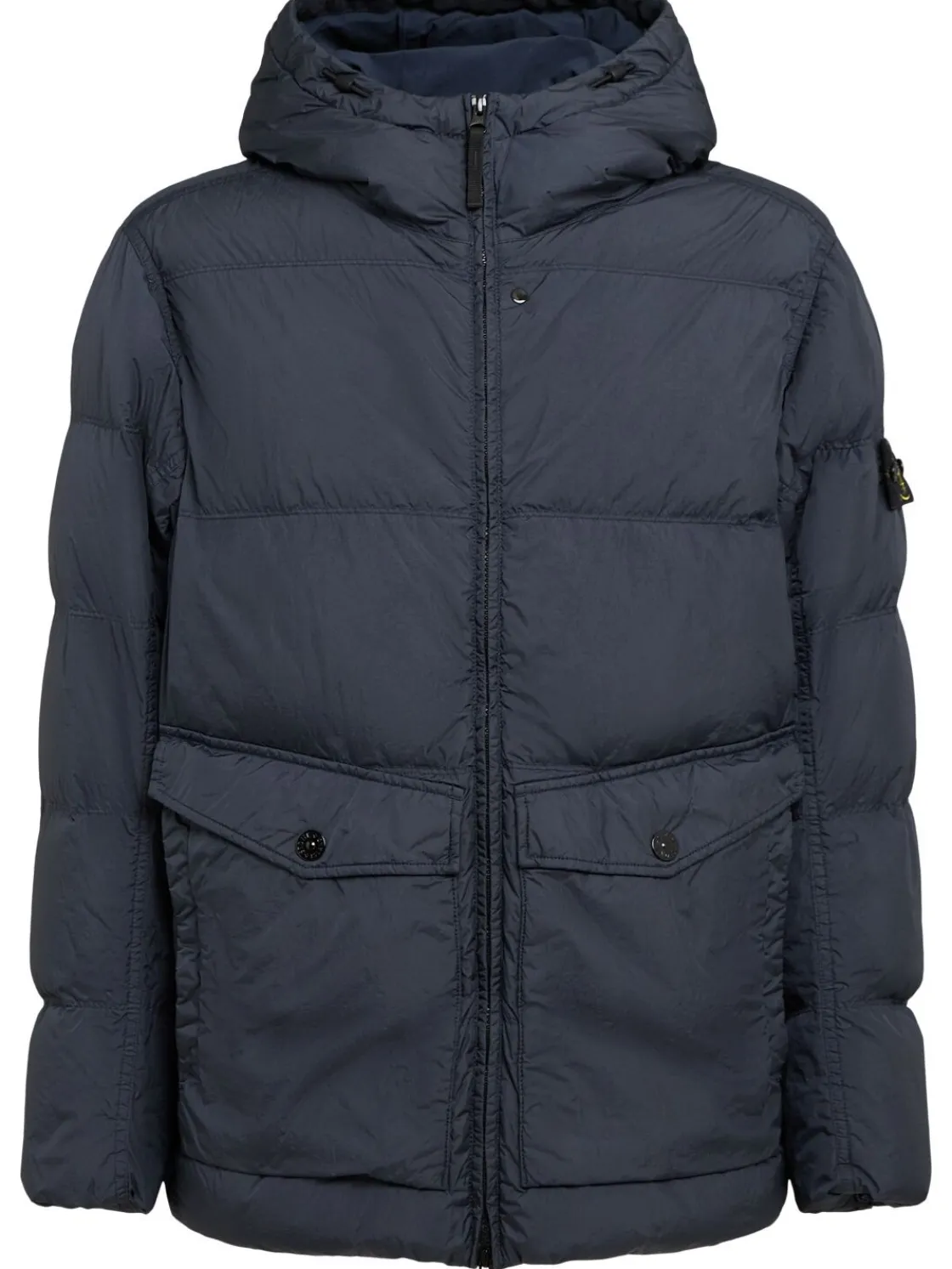 Piumino parka corto in nylon