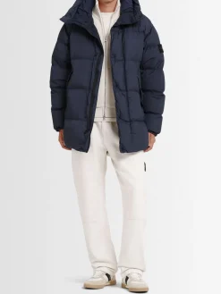 Piumino parka corto in nylon