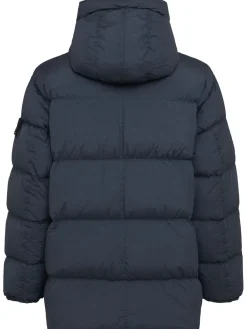 Piumino parka corto in nylon
