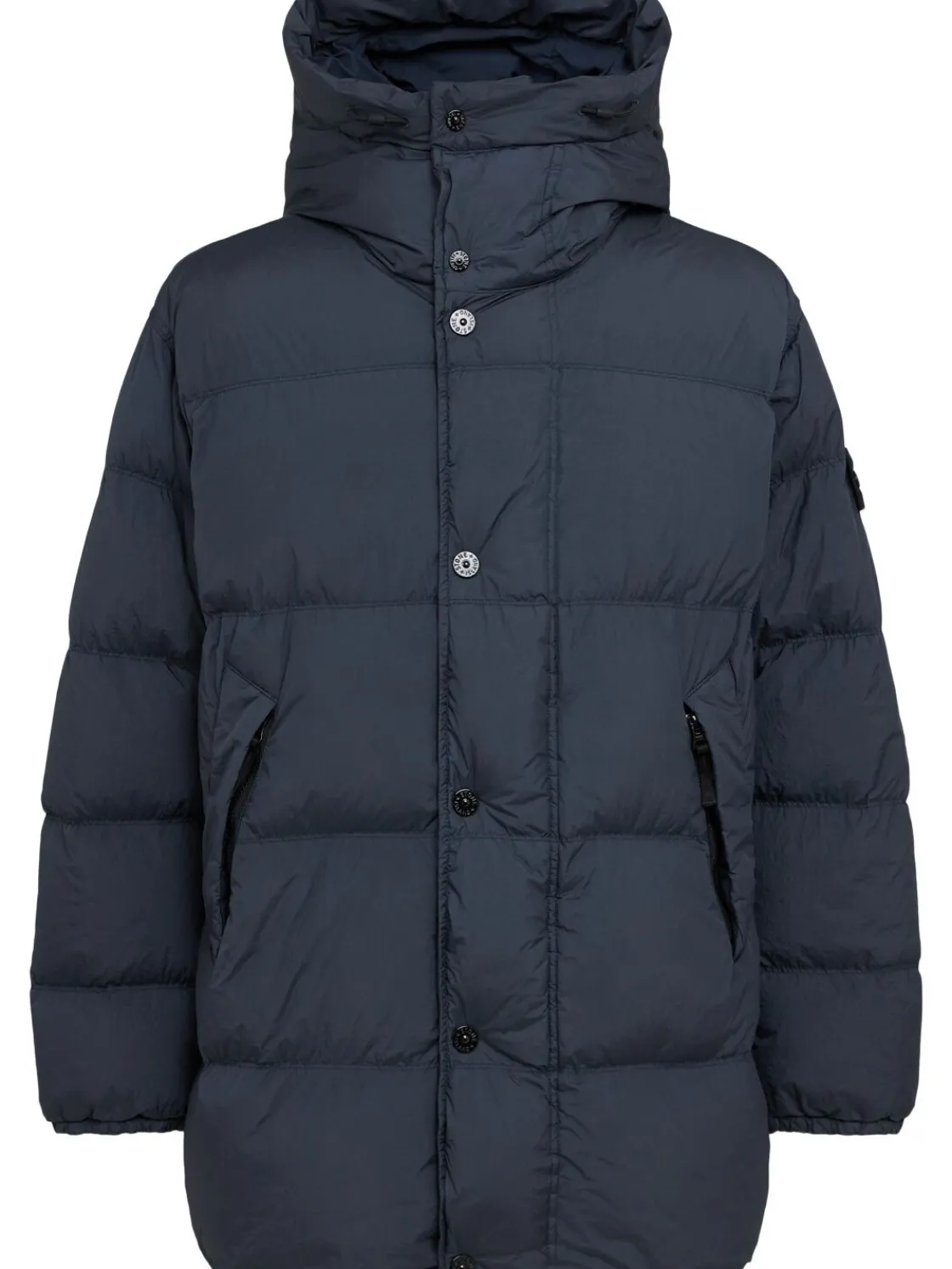 Piumino parka corto in nylon