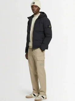 Piumino parka corto in ripstop