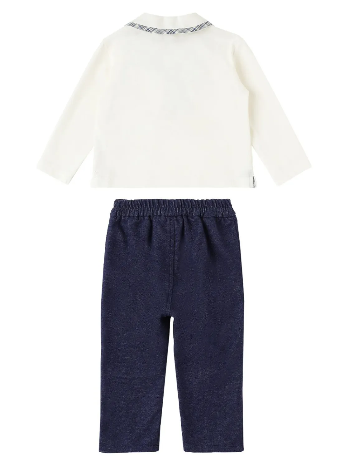 Polo in cotone piquet e pantaloni chino