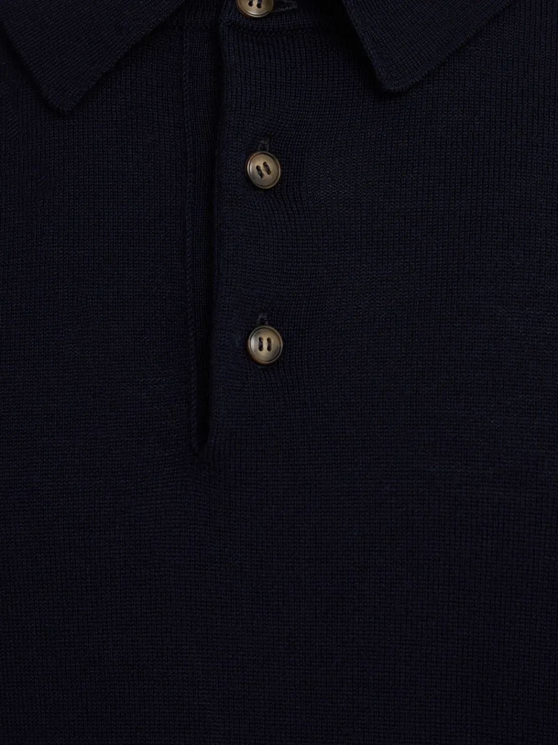 Polo in maglia di lana leggera