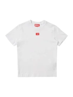 Printed cotton blend jersey t-shirt