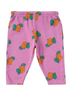 Printed cotton blend pants