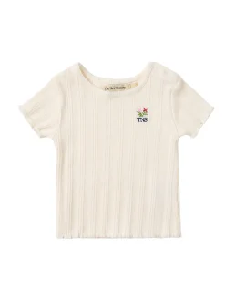 Printed cotton blend t-shirt