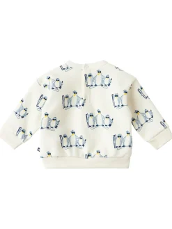 Printed cotton crewneck sweatshirt