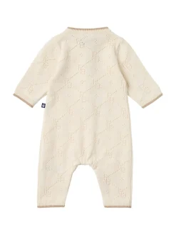 Printed cotton jersey romper
