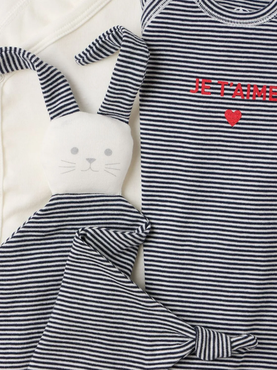 Printed cotton jersey romper & bodysuit