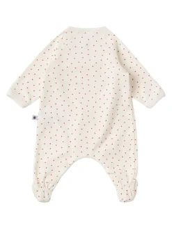 Printed cotton jersey romper