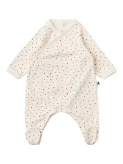 Printed cotton jersey romper