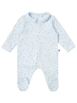 Printed cotton romper