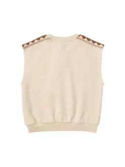 Printed knit vest