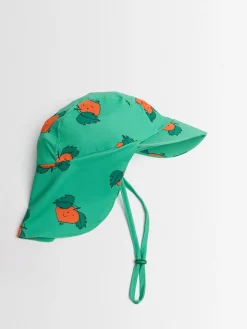 Printed poly blend bucket hat