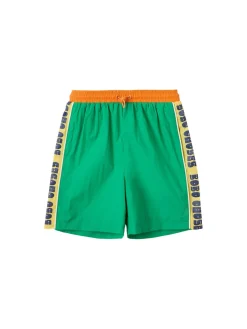 Printed poly sweat shorts