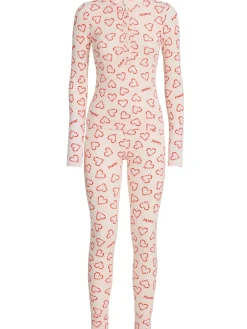Printed stretch cotton pajamas