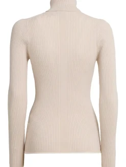 Pullover Ravena in maglia a coste con collo alto