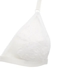 Reggiseno a triangolo in tulle con ricamo in pizzo