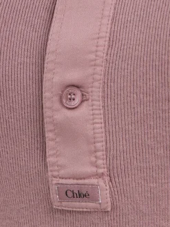 Ribbed cotton jersey long sleeve top