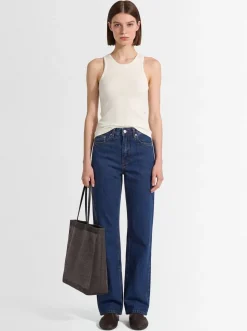 Ribbed cotton tank top