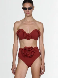 Rose detail bikini bottoms