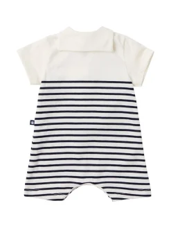 Sailor printed cotton jersey romper
