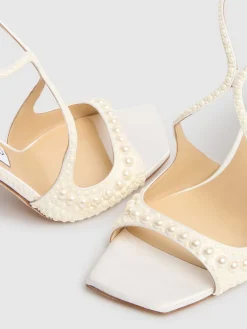 Sandali Azia in pelle con perle 95mm