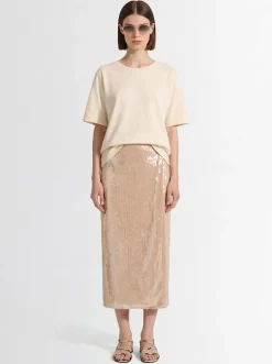 Sequined midi skirt