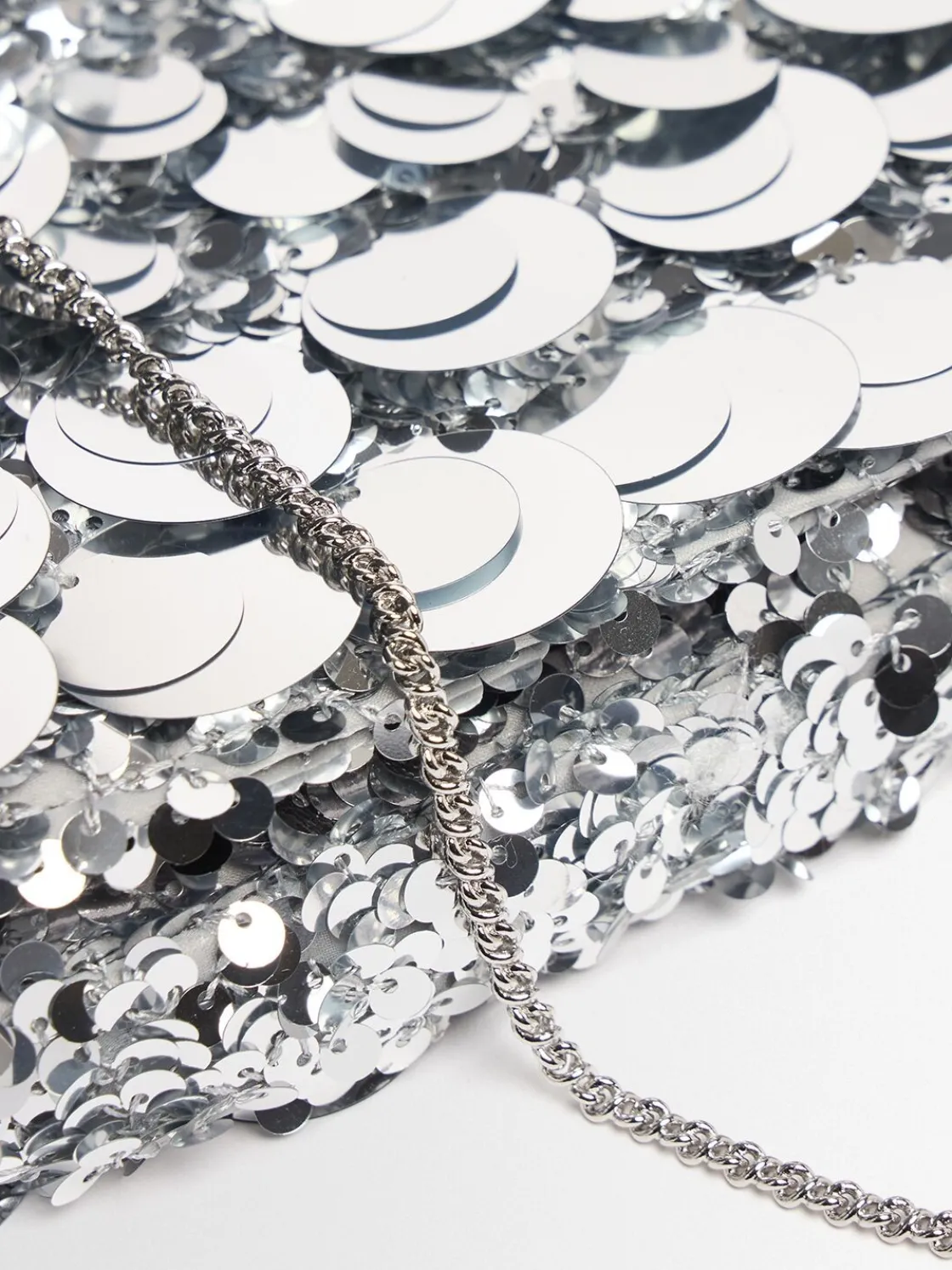 Sequined shoulder bag