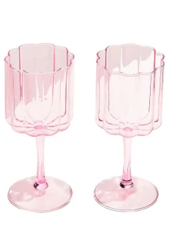 Set di 2 bicchieri da vino Wave