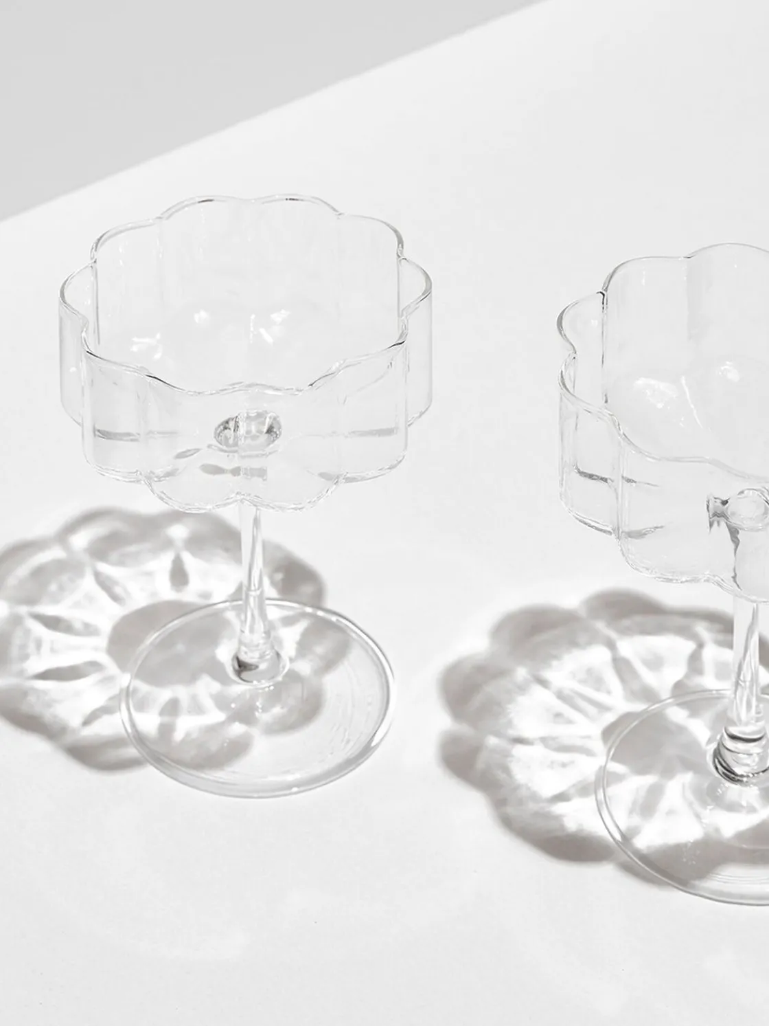 Set di 2 coppette Clear Wave
