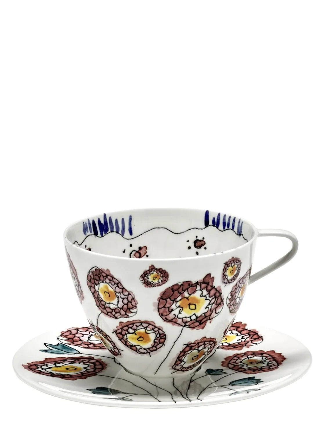 Set di due tazze e piattini Anemone
