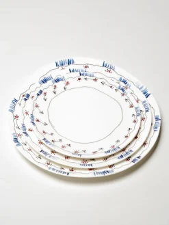 Set di 2 piatti da dessert Anemone Milk