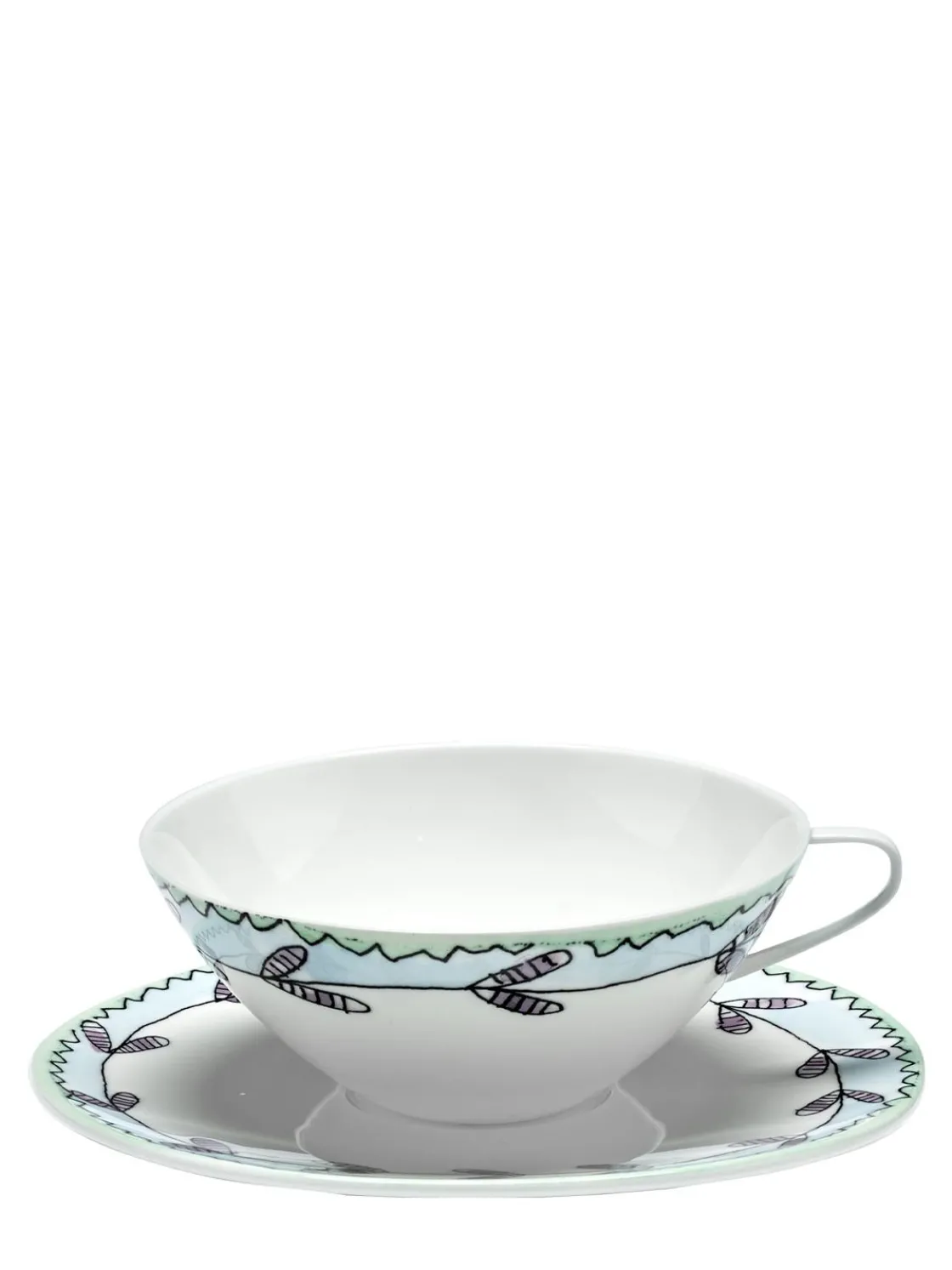 Set di 2 tazzine e piattini Blossom Milk