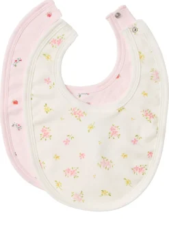 Set of 2 printed cotton bibs