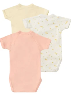 Set of 3 printed cotton bodysuits