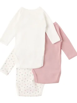 Set of 3 printed cotton bodysuits