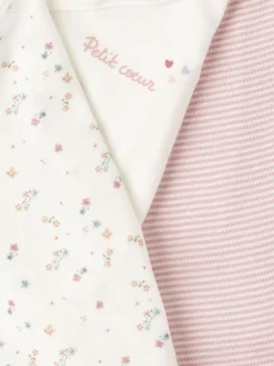 Set of 3 printed cotton bodysuits