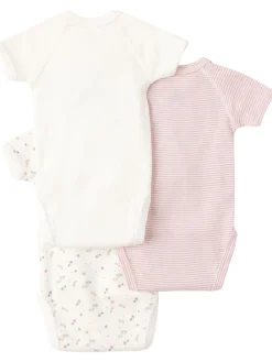 Set of 3 printed cotton bodysuits