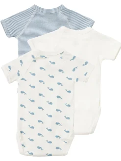 Set of 3 printed cotton bodysuits
